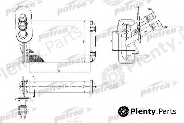  PATRON part PRS2074 Heat Exchanger, interior heating