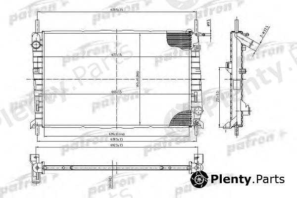  PATRON part PRS3428 Radiator, engine cooling