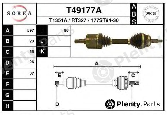  EAI part T49177A Drive Shaft