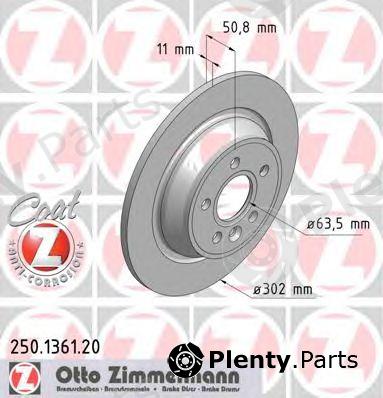  ZIMMERMANN part 250.1361.20 (250136120) Brake Disc