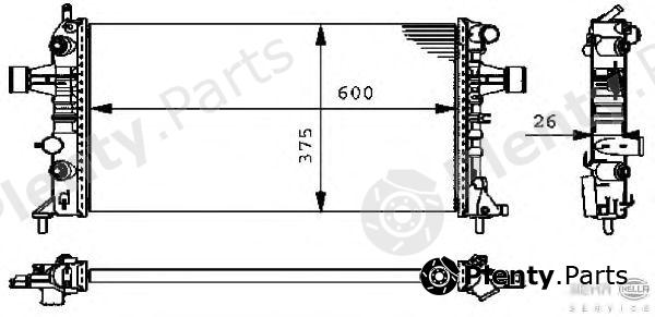  BEHR part 8MK376710-324 (8MK376710324) Radiator, engine cooling