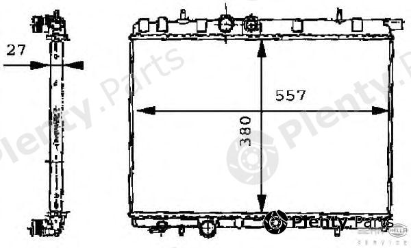  BEHR part 8MK376717-534 (8MK376717534) Radiator, engine cooling