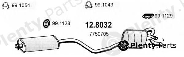  ASSO part 12.8032 (128032) Middle-/End Silencer