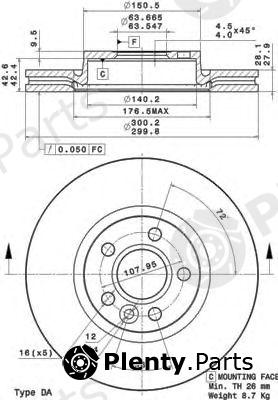  BREMBO part 09.A427.10 (09A42710) Brake Disc
