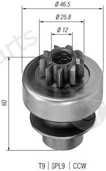  MAGNETI MARELLI part 940113020068 Pinion, starter