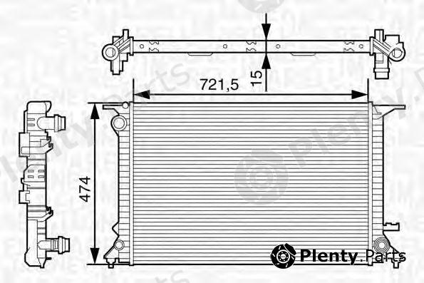  MAGNETI MARELLI part 350213127600 Radiator, engine cooling