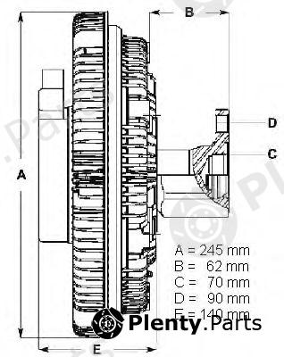  BERU part 0720002030 Clutch, radiator fan