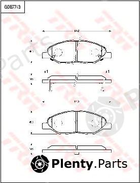  TRW part GDB7743 Brake Pad Set, disc brake