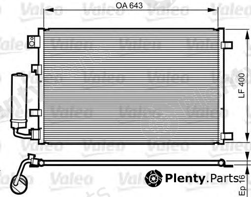  VALEO part 814008 Condenser, air conditioning