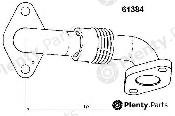  WAHLER part 61384D Pipe, EGR valve