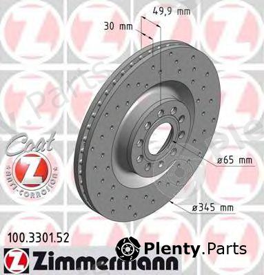  ZIMMERMANN part 100330152 Brake Disc