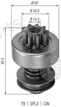  MAGNETI MARELLI part 940113020058 Pinion, starter