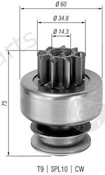  MAGNETI MARELLI part 940113020081 Pinion, starter