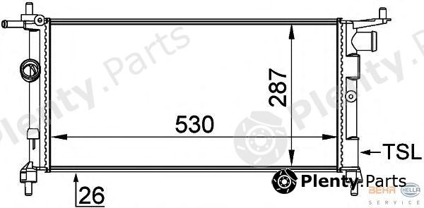  BEHR part 8MK376712-004 (8MK376712004) Radiator, engine cooling