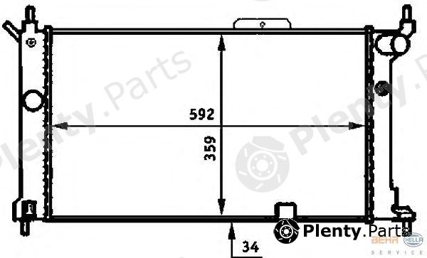  BEHR part 8MK376713-584 (8MK376713584) Radiator, engine cooling
