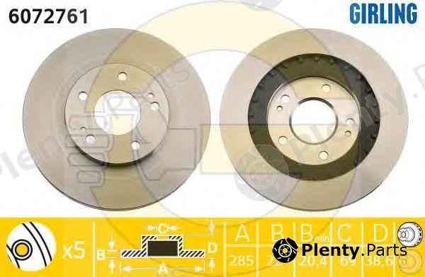  GIRLING part 6072761 Brake Disc