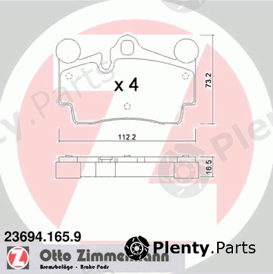  ZIMMERMANN part 236941659 Brake Pad Set, disc brake