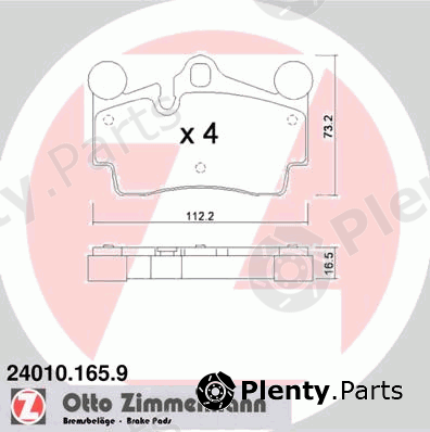  ZIMMERMANN part 240101659 Brake Pad Set, disc brake