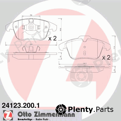  ZIMMERMANN part 24123.200.1 (241232001) Brake Pad Set, disc brake