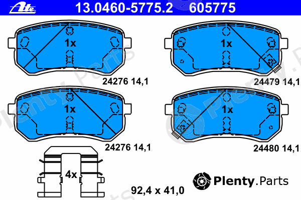  ATE part 13-0460-5775-2 (13046057752) Brake Pad Set, disc brake