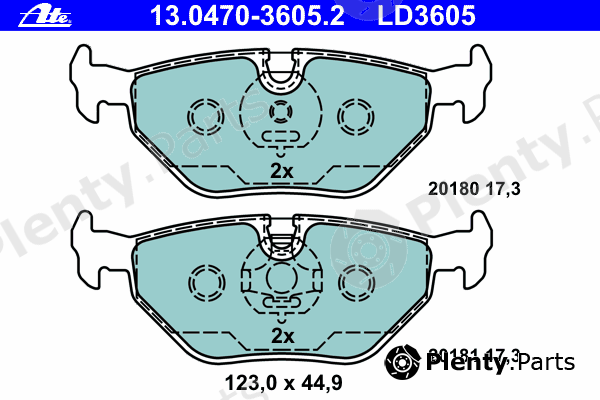  ATE part 13.0470-3605.2 (13047036052) Brake Pad Set, disc brake