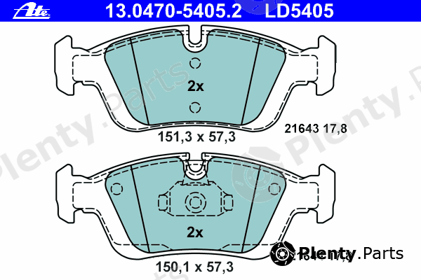  ATE part 13.0470-5405.2 (13047054052) Brake Pad Set, disc brake