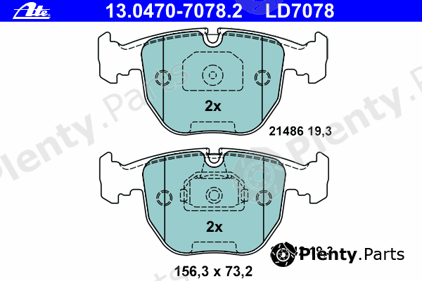  ATE part 13.0470-7078.2 (13047070782) Brake Pad Set, disc brake