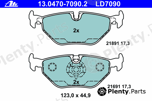  ATE part 13.0470-7090.2 (13047070902) Brake Pad Set, disc brake