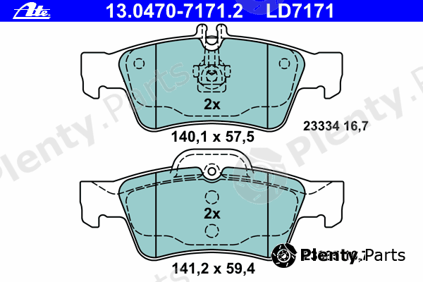  ATE part 13.0470-7171.2 (13047071712) Brake Pad Set, disc brake