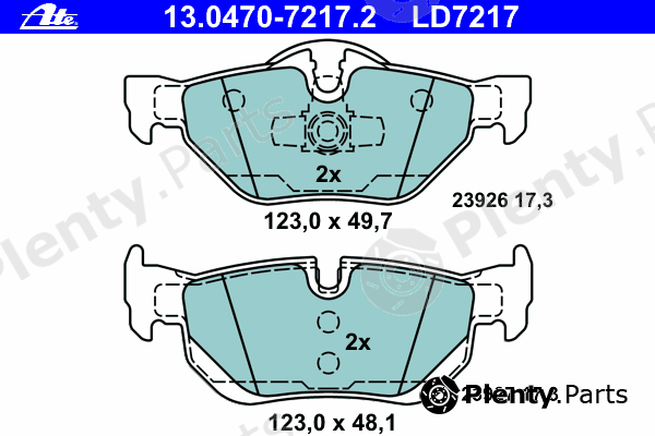  ATE part 13.0470-7217.2 (13047072172) Brake Pad Set, disc brake