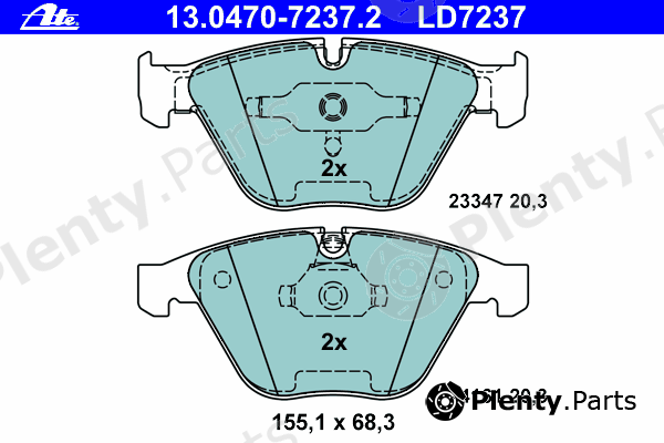  ATE part 13-0470-7237-2 (13047072372) Brake Pad Set, disc brake