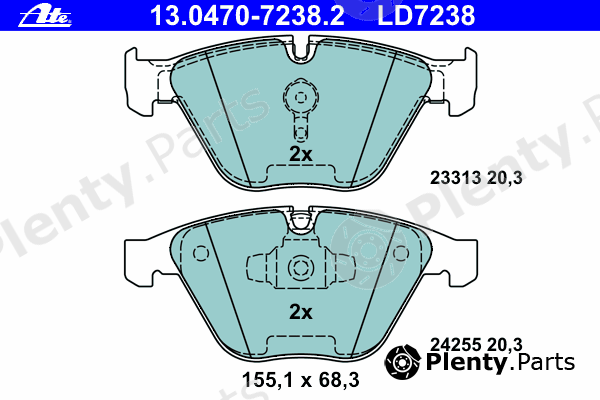  ATE part 13.0470-7238.2 (13047072382) Brake Pad Set, disc brake