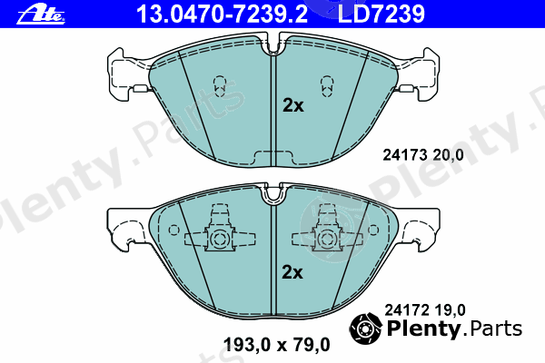  ATE part 13.0470-7239.2 (13047072392) Brake Pad Set, disc brake
