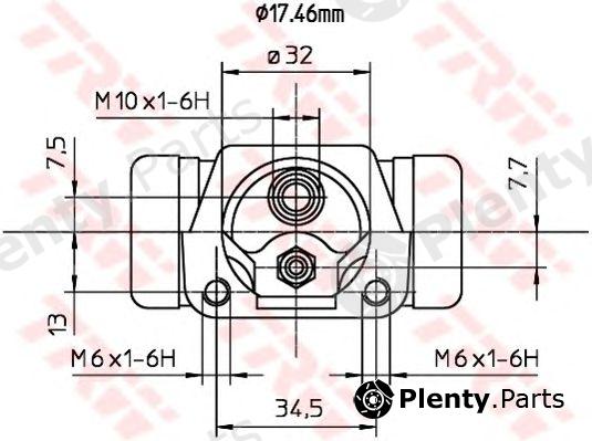  TRW part BWC187 Wheel Brake Cylinder