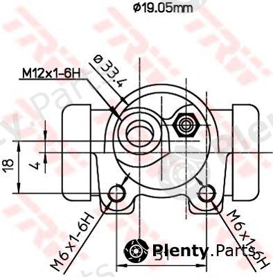  TRW part BWD115 Wheel Brake Cylinder