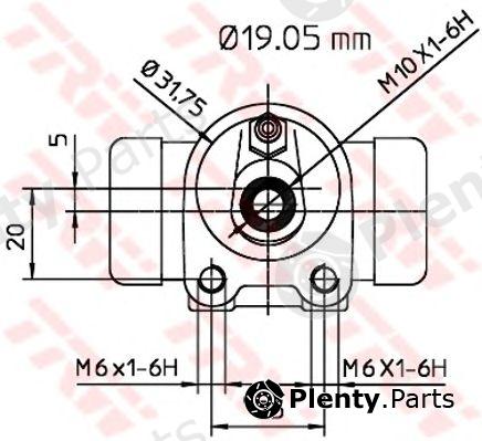  TRW part BWD135 Wheel Brake Cylinder