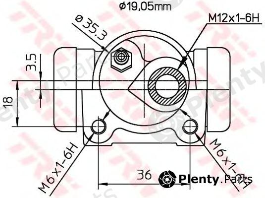  TRW part BWD301 Wheel Brake Cylinder