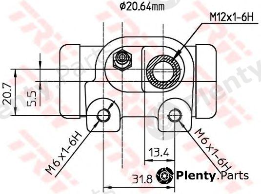  TRW part BWF126 Wheel Brake Cylinder