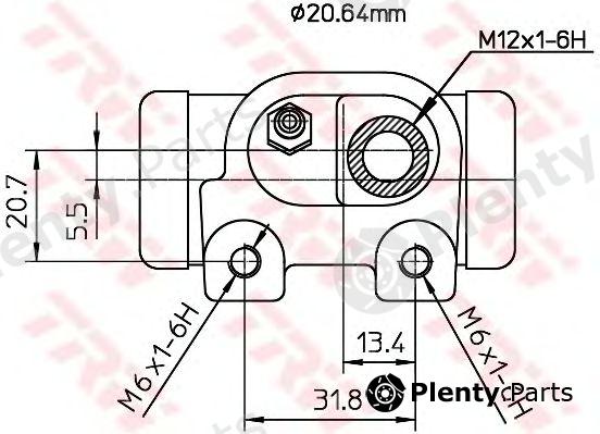  TRW part BWF130 Wheel Brake Cylinder