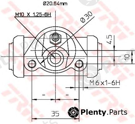  TRW part BWF144 Wheel Brake Cylinder