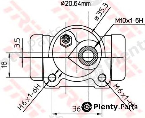  TRW part BWF161 Wheel Brake Cylinder