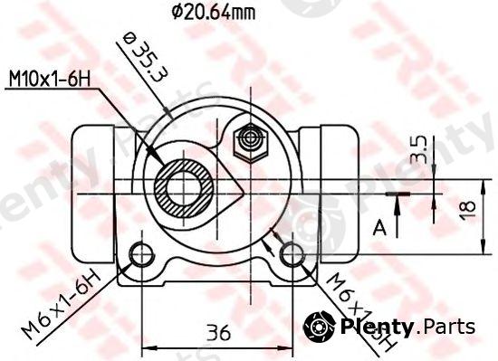  TRW part BWF162 Wheel Brake Cylinder