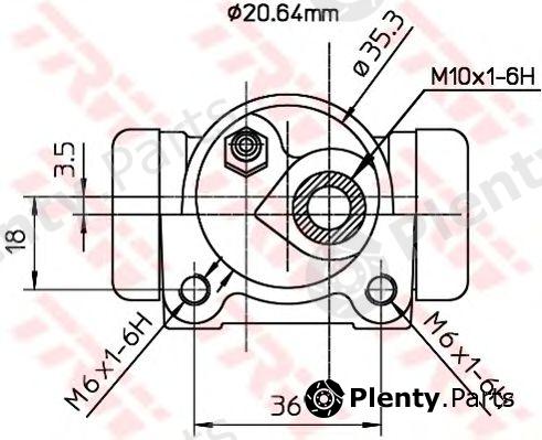 TRW part BWF163 Wheel Brake Cylinder