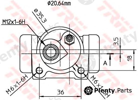  TRW part BWF168 Wheel Brake Cylinder
