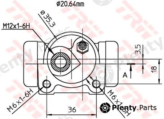  TRW part BWF170 Wheel Brake Cylinder