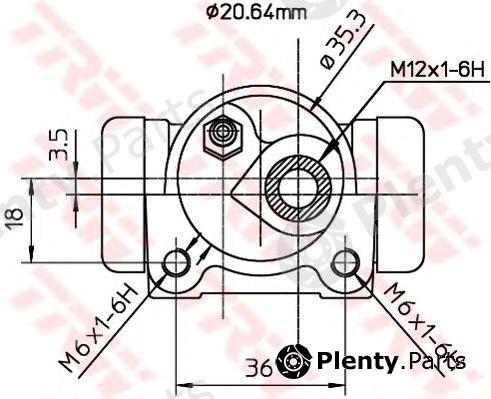  TRW part BWF171 Wheel Brake Cylinder