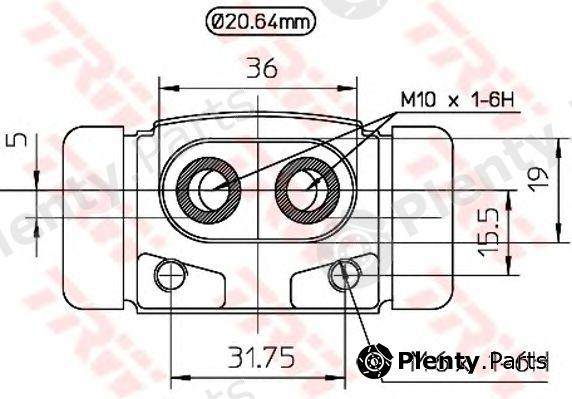  TRW part BWF193 Wheel Brake Cylinder