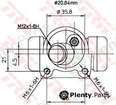  TRW part BWF280 Wheel Brake Cylinder