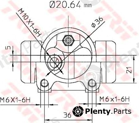  TRW part BWF282 Wheel Brake Cylinder