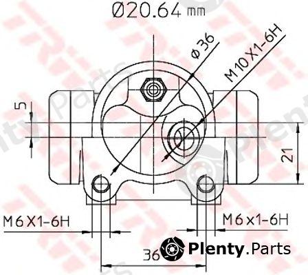  TRW part BWF283 Wheel Brake Cylinder